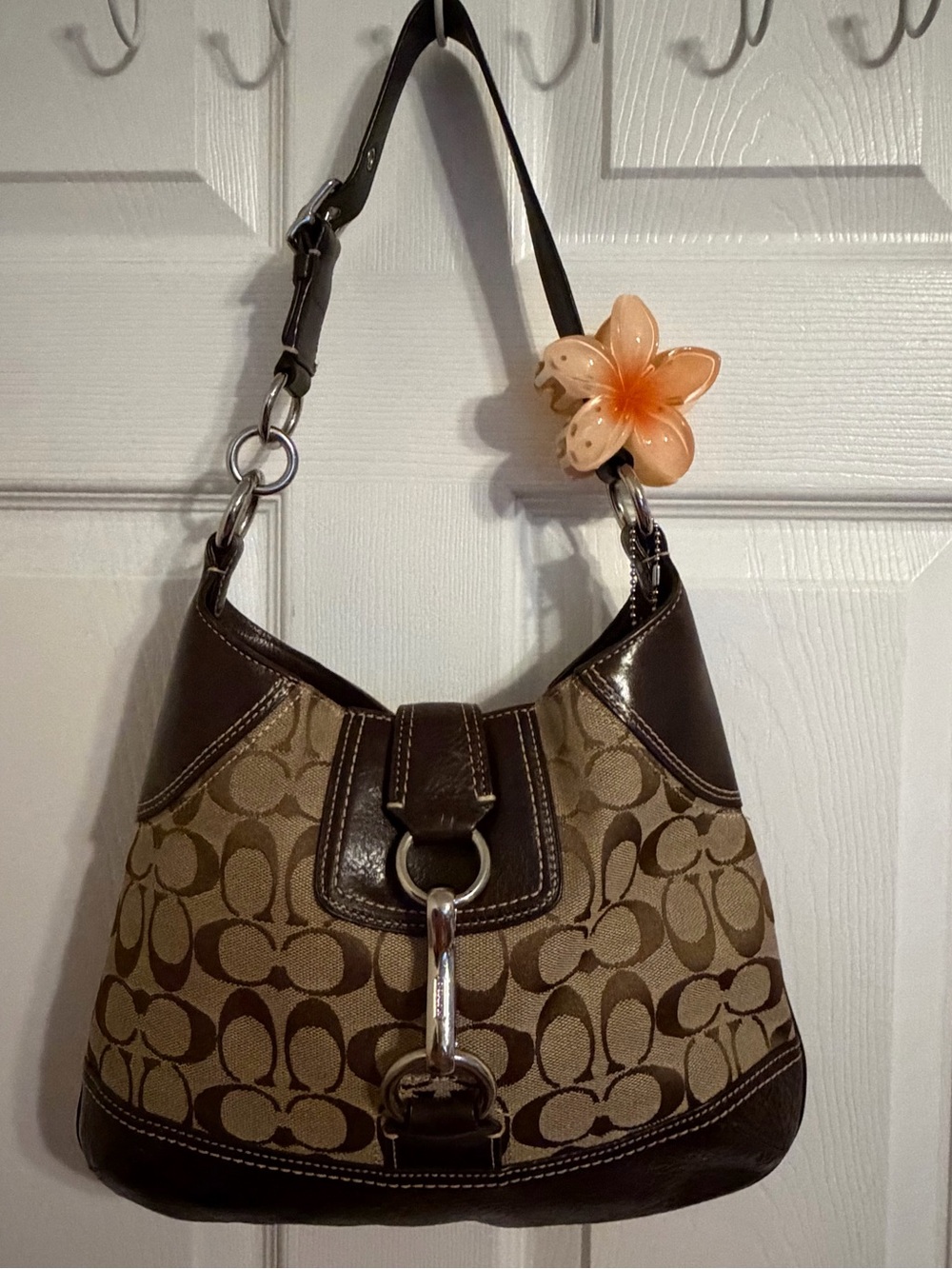 Vintage Coach Hamptons Signature Hobo Shoulder Bag